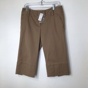 NWT loft crop pants women 8 tan Marissa